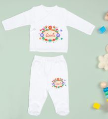 BK Kids Kişiye Özel Hastane Çıkışı, Bebek Kıyafeti, Yeni Doğan Bebek Hediyesi, 6 Parça Beyaz Bebek Elbise Giyim Seti-15