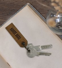 Kişiye Özel İsimli Spotify Barkodlu Ahşap Anahtarlık
