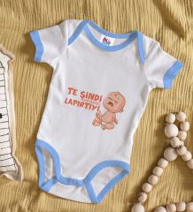 BK Kids Te Şindi Koparcam Tasarımlı Mavi Bebek Body Zıbın-1
