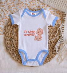 BK Kids Te Şindi Koparcam Tasarımlı Mavi Bebek Body Zıbın-1