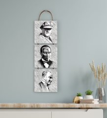 BK Gift 3 Parça İpli Ahşap Tablo Seti-57