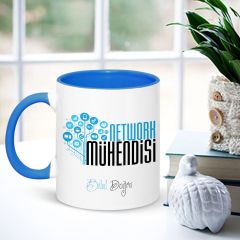 Kişiye Özel Mesleki Network Mühendisi Mavi Kupa Bardak
