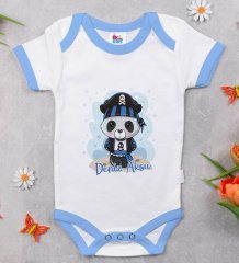 BK Kids Kişiye Özel Mavi Bebek Body Zıbın - Model 180