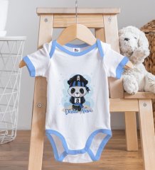 BK Kids Kişiye Özel Mavi Bebek Body Zıbın - Model 180