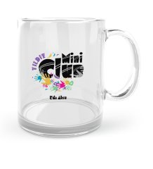 Kişiye Özel Mesleki Mini Club Cam Kupa Bardak - 1