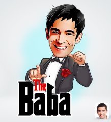 Kişiye Özel Baba Godfather Tasarımlı Dijital Karikatür-7
