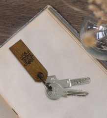 Kişiye Özel İsimli Home Sweet Home Tasarımlı Ahşap Anahtarlık