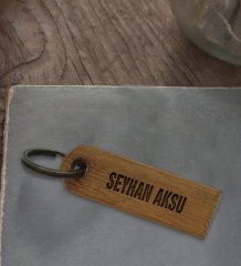 Kişiye Özel İsimli Home Sweet Home Tasarımlı Ahşap Anahtarlık