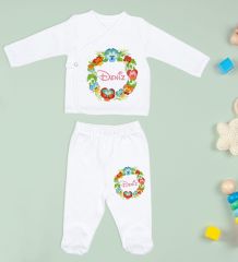 BK Kids Kişiye Özel Hastane Çıkışı, Bebek Kıyafeti, Yeni Doğan Bebek Hediyesi, 6 Parça Beyaz Bebek Elbise Giyim Seti-12