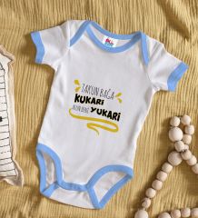 BK Kids Takun Bağa Kukari Tasarımlı Mavi Bebek Body Zıbın-1