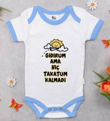 BK Kids Takatum Kalmadi Tasarımlı Mavi Bebek Body Zıbın-1