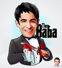 Kişiye Özel Baba Godfather Tasarımlı Dijital Karikatür-5