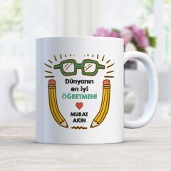 Kişiye Özel Beyaz Kupa Bardak (Öğretmenler Günü Temalı-19)