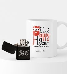 Kişiye Özel Yılbaşı Noel Baba Temalı Çakmak ve Kupa Seti - 3