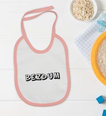 BK Kids Bezdum Tasarımlı Pembe Bebek Mama Önlüğü-2