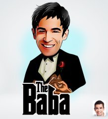 Kişiye Özel Baba Godfather Tasarımlı Dijital Karikatür-4