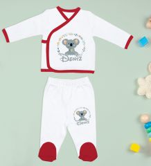 BK Kids Kişiye Özel Hastane Çıkışı, Bebek Kıyafeti, Yeni Doğan Bebek Hediyesi, 6 Parça Kırmızı Bebek Elbise Giyim Seti-29