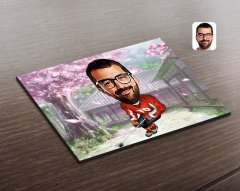 Kişiye Özel Erkek Hokeyci Karikatürlü Ahşap Puzzle-1