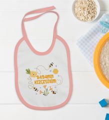 BK Kids Babamın Kızçesiyim Tasarımlı Pembe Bebek Mama Önlüğü-1