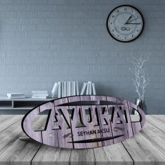 Kişiye Özel Mesleki Avukat Ahşap Masa İsimliği (Model E13)