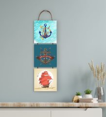 BK Gift 3 Parça İpli Ahşap Tablo Seti-52