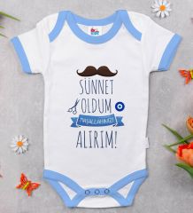 BK Kids Sünnet Tasarımlı Mavi Bebek Body Zıbın-6