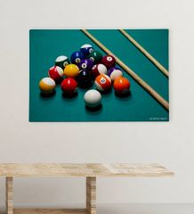 Kişiye Özel Bilardo Tasarımlı Kanvas Tablo (70 x 100 cm.) 3