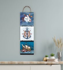 BK Gift 3 Parça İpli Ahşap Tablo Seti-51