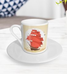 BK Gift Gemi Tasarımlı Türk Kahvesi Fincanı-1