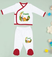 BK Kids Kişiye Özel Hastane Çıkışı, Bebek Kıyafeti, Yeni Doğan Bebek Hediyesi, 6 Parça Kırmızı Bebek Elbise Giyim Seti-27