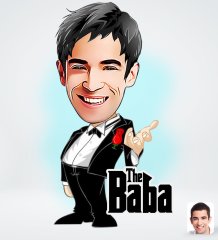 Kişiye Özel Baba Godfather Tasarımlı Dijital Karikatür-1