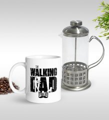 Kişiye Özel The Walking Dad Tasarımlı Kupa & French Press Seti-2