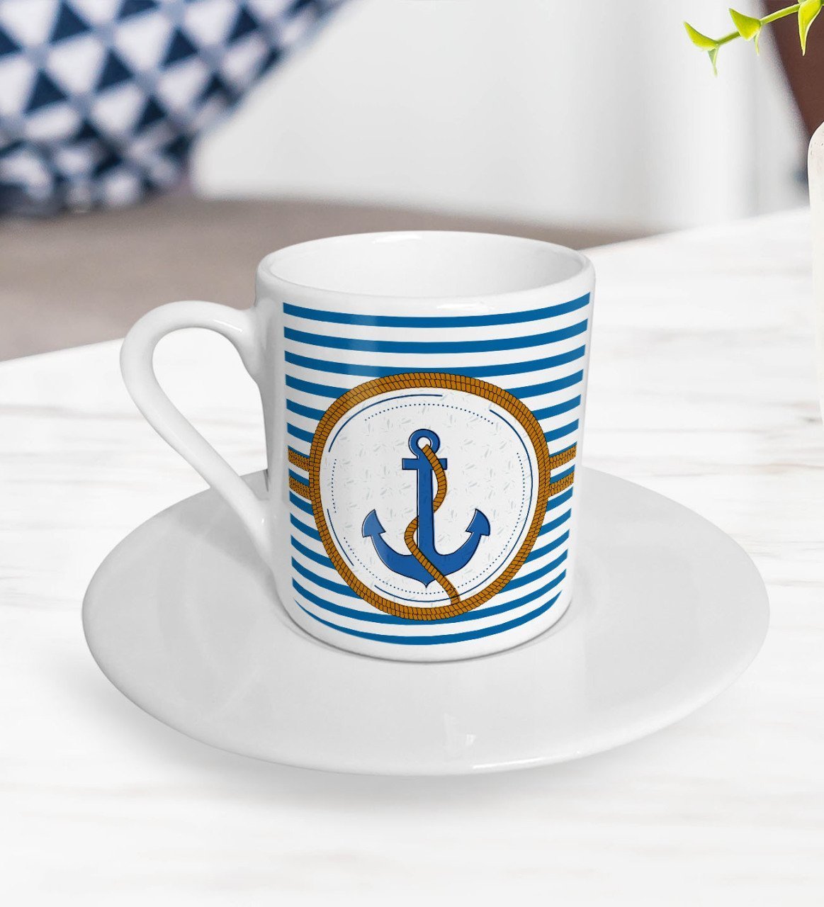 BK Gift Çapa Tasarımlı Türk Kahvesi Fincanı-2