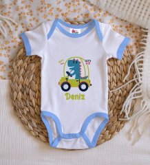 BK Kids Kişiye Özel Mavi Bebek Body Zıbın - Model 170