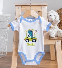 BK Kids Kişiye Özel Mavi Bebek Body Zıbın - Model 170