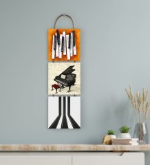 BK Gift 3 Parça İpli Ahşap Tablo Seti-49