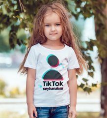Kişiye Özel TikTok Beyaz Çocuk Tişört - 6