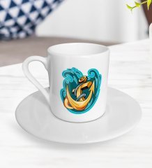 BK Gift Çapa Tasarımlı Türk Kahvesi Fincanı-1