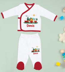 BK Kids Kişiye Özel Hastane Çıkışı, Bebek Kıyafeti, Yeni Doğan Bebek Hediyesi, 6 Parça Kırmızı Bebek Elbise Giyim Seti-25