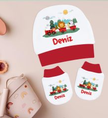 BK Kids Kişiye Özel Hastane Çıkışı, Bebek Kıyafeti, Yeni Doğan Bebek Hediyesi, 6 Parça Kırmızı Bebek Elbise Giyim Seti-25