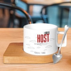 Kişiye Özel Mesleki Host Ahşap Altlıklı Seramik Fincan