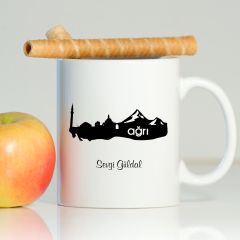 Kişiye Özel Ağrı Beyaz Kupa Bardak - 002
