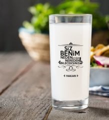 Kişiye Özel Renkli Baskılı Nereden Bileceksiniz Rakı Bardağı-2