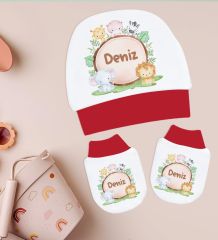 BK Kids Kişiye Özel Hastane Çıkışı, Bebek Kıyafeti, Yeni Doğan Bebek Hediyesi, 6 Parça Kırmızı Bebek Elbise Giyim Seti-23