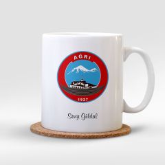 Kişiye Özel Ağrı Beyaz Kupa Bardak - 001