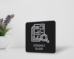 BK Home Öğrenci İşleri Kapı Yönlendirme Levhası