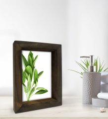 BK Gift Banyo Dekoratif Doğal Masif Ahşap Çerçeve 15x20cm-16
