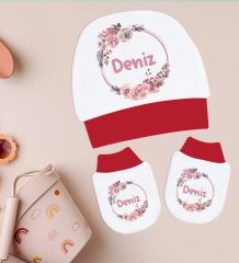 BK Kids Kişiye Özel Hastane Çıkışı, Bebek Kıyafeti, Yeni Doğan Bebek Hediyesi, 6 Parça Kırmızı Bebek Elbise Giyim Seti-21