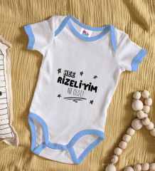 BK Kids Rizeliyim Ne Oldi Tasarımlı Mavi Bebek Body Zıbın-1
