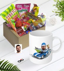 Kişiye Özel Bay Rallici Karikatürlü Nostaljik Lezzetler Kupa Seti